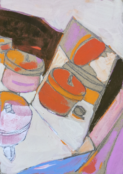 Invariant 7 - 13x18 - tempera